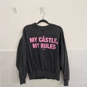Zara Disney Dark Gray and Pink Sweatshirt